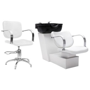 Myjka i krzesło fryzjerskie, sztuczna skóra