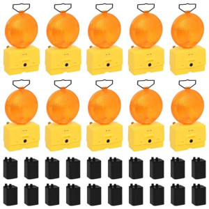 Lampy sygnalizacyjne, 10 szt., z bateriami, 18x8x37 cm
