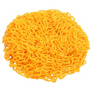 Łańcuch ostrzegawczy, żółty, 30 m, Ø4 mm, plastikowy