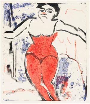 Performer Bowing, Ernst Ludwig Kirchner - plakat 40x60 cm