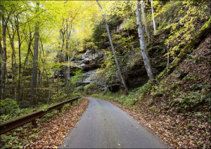 Picturesque but slender road to Nuttallburg, a ghost town that was once one