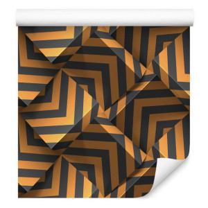 Tapeta do Salonu Wzory GEOMETRYCZNE Abstrakcja 3D