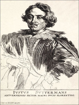 Portrait of Justus Suttermans, from The Iconography, Anthony van Dyck - pla