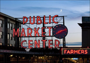 Public Market Center. Pike Place Market., Carol Highsmith - plakat 29,7x21