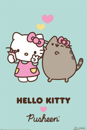 Pusheen i Hello Kitty Miłość - plakat 61x91,5 cm