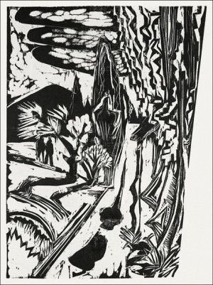 Road in the Taunus Mountains, Ernst Ludwig Kirchner - plakat 29,7x42 cm