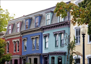 Row houses located near intersection of 5th Street and Independence Avenue,