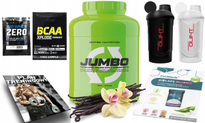SCITEC JUMBO GAINER NA MASĘ 3520g + 6 gratisów