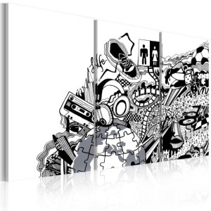 Obraz - Artistic mess - triptych [Rozmiar: 120X80]