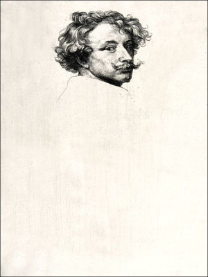 Self-Portrait, from The Iconography, Anthony van Dyck - plakat 60x80 cm