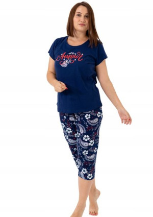 Piżama Damska Vienetta bawełniana +Size 3XL 52 54