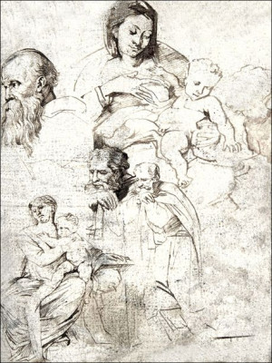 Sheet of Studies, Anthony van Dyck - plakat 29,7x42 cm