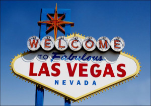 Sign in daytime, Las Vegas, Nevada., Carol Highsmith - plakat 60x40 cm