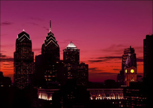 Skyline of Philadelphia., Carol Highsmith - plakat 42x29,7 cm