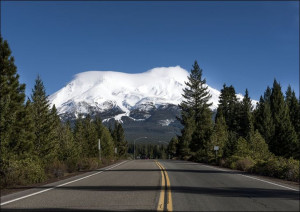 Soaring Mount Shasta, Carol Highsmith - plakat 30x20 cm