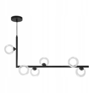 Lampa Sufitowa 6 Głowic Metalowa Czarna Industrial
