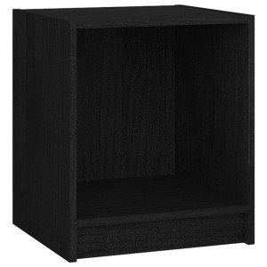 Szafka nocna, czarna, 35,5x33,5x41,5 cm, drewno sosnowe