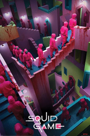 Squid Game Crazy Stairs - plakat 61x91,5 cm