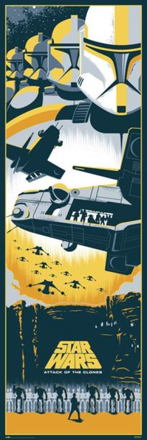 Star Wars Gwiezdne Wojny Część II Atak Klonów - plakat 53x158 cm