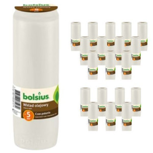 Wkład do zniczy olejowy Bolsius 5 dni (wys.17,6 cm) x 20 sztuk
