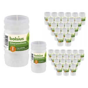 Wkład do zniczy parafinowy Bolsius 2 doby (wys.11 cm) x 40 sztuk