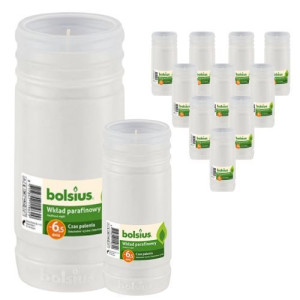 Wkład do zniczy parafinowy Bolsius 6,5 dnia (wys.18 cm) x 12 sztuk