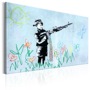 Obraz - Boy with Gun by Banksy [Rozmiar: 120X80]