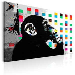 Obraz - Banksy The Thinker Monkey [Rozmiar: 120X80]
