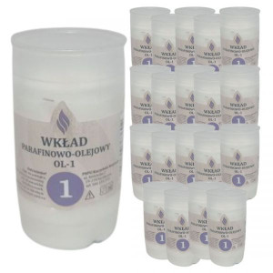 Wkład do zniczy parafinowo-olejowy OL-1 doba (wys. 9 cm) x 20 sztuk