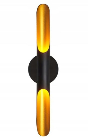Lampa Ścienna Kinkiet Tube Tuba Czarna Złota 60cm