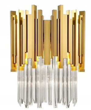 Lampa Ścienna Kinkiet W Nowoczesna E27 Złota