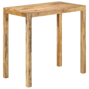Stolik barowy, 112x60x108 cm, surowe drewno mango