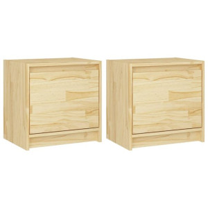 Szafki nocne, 2 szt., 40x30,5x40 cm, lite drewno sosnowe