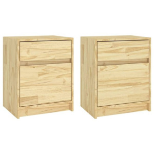 Szafki nocne, 2 szt., 40x31x50 cm, lite drewno sosnowe