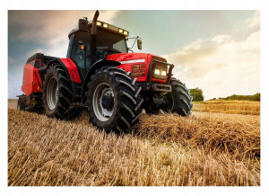 Fototapeta TRAKTOR CIĄGNIK Pole Krajobraz Dziecięca 254x184