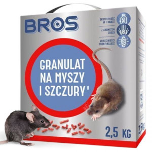 Granulat na myszy i szczury Bros 2,5 kg środek na gryzonie