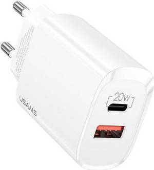 Ładowarka sieciowa USAMS T35 1xUSB-C+1xUSB 20W PD3.0 +QC3.0 Fast Charging b