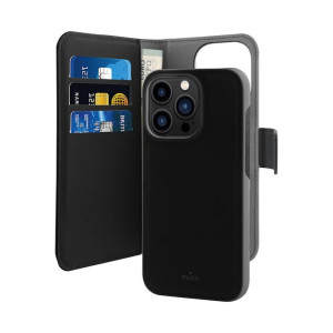 Etui PURO Wallet Detachable 2w1 Apple iPhone 14 Pro Max (czarny)