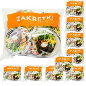 Zakrętki do słoików kolorowe 6 zaczepowe 82 mm (10 sztuk) x 10