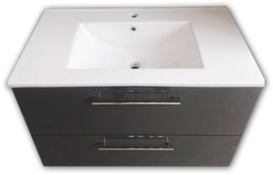 Szafka łazienkowa wisząca 80 z umywalką ceramiczną
