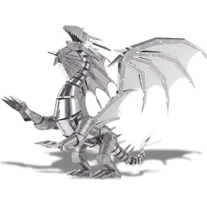 Piececool Puzzle Metalowe Model 3D - Srebrny Smok