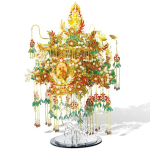 Piececool Puzzle Metalowe Model 3D - Diadem Garuda
