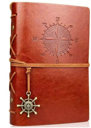 Duży pamiętnik notes podróżnika vintage dziennik