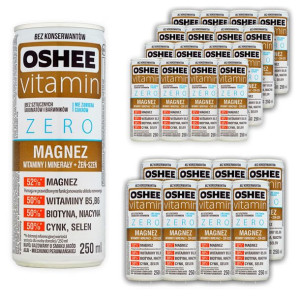 Oshee Vitamin Zero Magnez Napój gazowany 250 ml x 24 sztuki