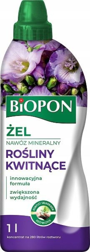 BIOPON Żel nawóz mineralny rośliny kwitnące 1L
