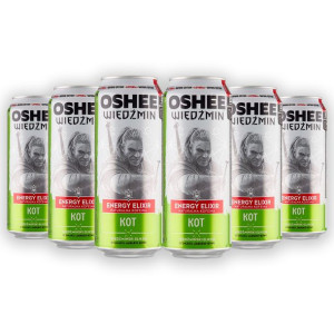 Oshee Wiedźmin Elixir Kot o smaku jabłko-kiwi 500 ml x 6 sztuk