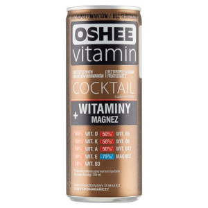 Oshee Vitamin Cocktail o smaku guavy-pomarańczy 250 ml