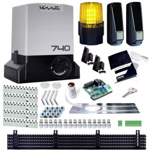 Zestaw napęd siłownik NAJNOWSZY FAAC 740 LAMPA