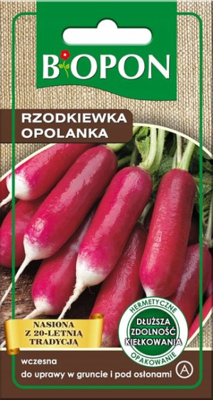 BIOPON Rzodkiewka OPOLANKA wczesna nasiona warzyw 8g