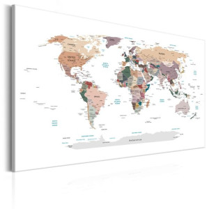 Obraz - Mapa świata: Dokąd dziś? [Rozmiar: 120X80]